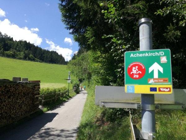 Achenseeradweg Achenkirch Anstieg Fahrradweg