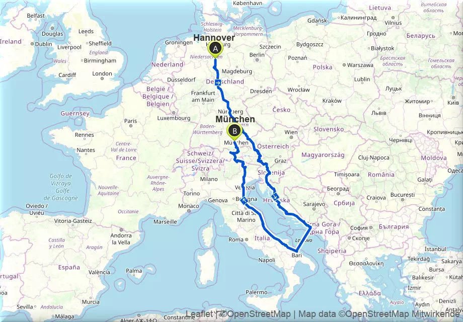 Europa Kroatien Radtour Transalp Balkanroute