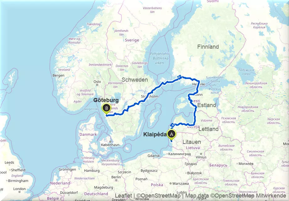 Nordeuropa Baltikum Nordosteuropa Radtour Litauen Lettland Estland Finnland Schweden