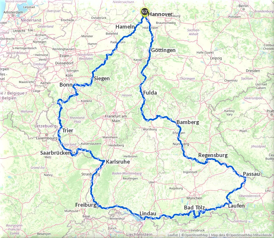 2600 Kilometer mit dem Fahrrad durch Deutschland